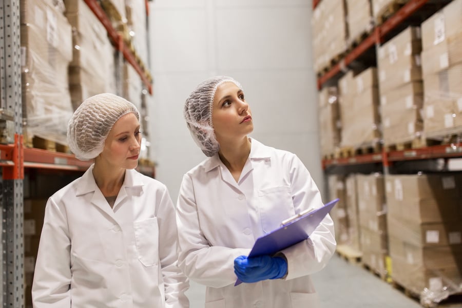women-technologists-at-ice-cream-factory-PDBW93K women-technologists-at-ice-cream-factory-PDBW93K